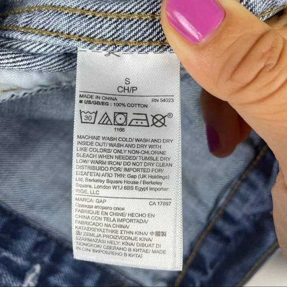 Gap Denim Jean tracker jacket button closure medium wash S - Picture 2 of 7